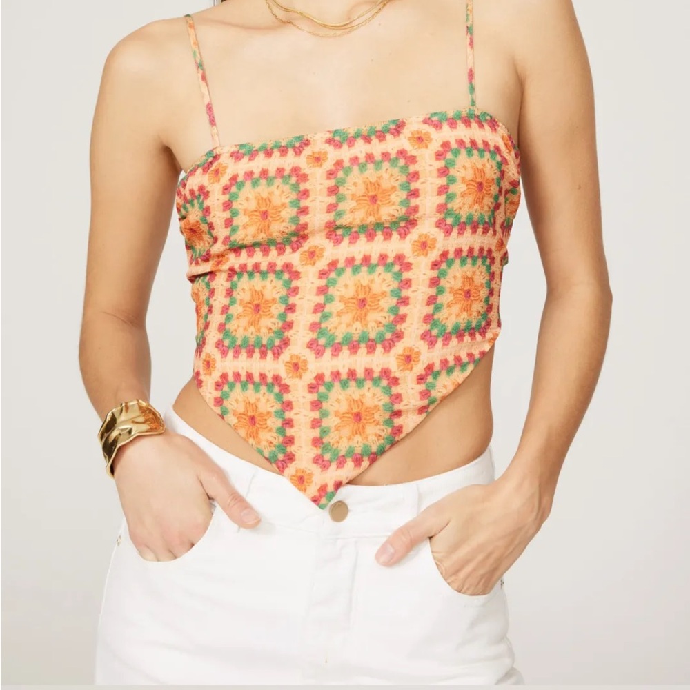 NWT Slate & Willow Crochet Patterned Women's Tank Top $120 MSRP